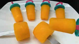 Orange Tang Popsicles | Orange Ice Cream | Tang Lolly Recipe | Orange Kulfi | Homemade Popsicles