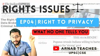 Right to Privacy | Landmark SC Judgements And Definition | Rights Issues | UPSC CSE