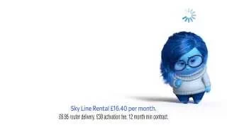 Sky Fibre advert featuring Sadness from Inside Out