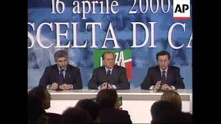 ITALY: ROME: POLITICAL CANDIDATE SILVIO BERLUSCONI