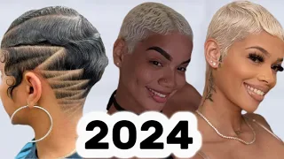 LOW CUT ✨SHORT HAIRSTYLES FOR BLACK WOMEN✨PIXIECUT HAIRSTYLES ✨TWA STYLES TO ROCK THIS 2024🥰🦋✨