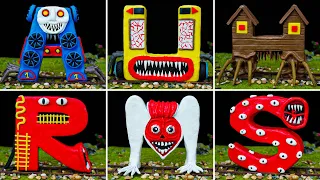 😱 ALL TREVOR HENDERSON MONSTER in ALPHABET LORE - Trevor Henderson Creatures with Clay