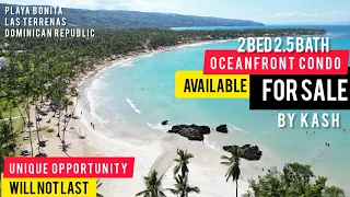 FOR SALE | TRUE OCEANFRONT 2 Bed Condo | Playa Bonita | Las Terrenas | Dominican Republic | by KASH