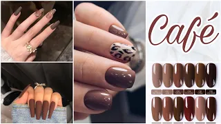 Uñas En Color Café 🤎🤎 Diseños en Tendencia 💅🏼🍂✨ Otoño