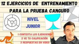 12 ejercicios: Canguro matemático.  Nivel: junior. Costa rica 2015. noveno año - secundaria.