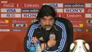 Hilarious Maradona interview with English reporters!