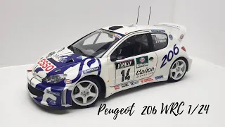 Tamiya Peugeot 206 wrc plastic model (Tamiya 1/24 kit)