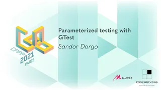 Parameterized testing with GTest - Sandor Dargo - CPPP 2021