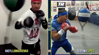 Vasyl Lomachenko vs Teofimo Lopez Side x Side Training Comparison