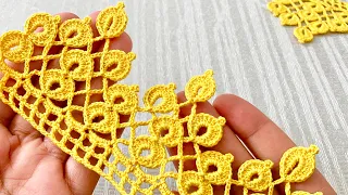 SUPER EASY AWESOME Crochet Border Lace Pattern / How to make crochet