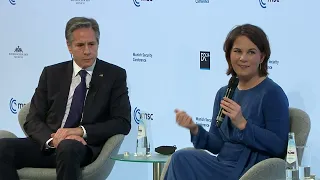 Secretary Blinken in a moderated discussion with German Foreign Minister Annalena Baerbock