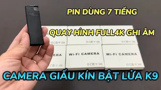 Camera ngụy trang bật lửa k9 wifi full4k mẫu mới 2024 , camera giấu kín bật lửa quay hình thu âm