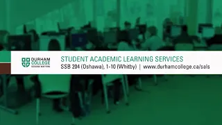 Student Academic Learning Services (SALS) - Durham College