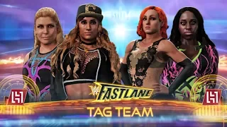 WWE 2K18 Naomi Becky Lynch vs Natalya Carmella Tag Team Fastlane 2018 Match