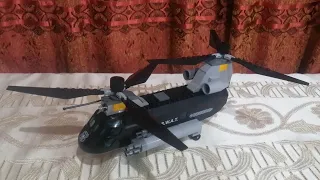 LEGO COMPATIBLE BRICK SWAT CHINOOK HELICOPTER STOPMOTION BUILD #PTVC