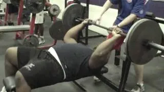 Marvin Campbell 225 pound bench press for 43 reps.