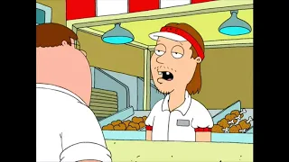 Peter Griffin goes to into a KFC to see the Colonel