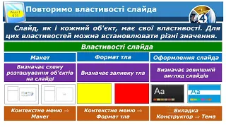 Інформатика 4 клас НУШ Об'єкт  комп'ютерної презентації