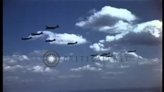 US Navy TBM Avenger bombers attack a Japanese ship in the Pacific Theater during ...HD Stock Footage
