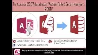 Fix Access 2007 database Action Failed Error Number 2950