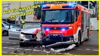 [Schwerer Verkehrsunfall mit Elektro-LHF🚨] Berliner Feuerwehr || Einsatzfahrten+Einsatzstelle 》O-Ton