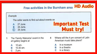 Free activities in the burnham area ielts listening | Ielts listening practice test 2022 with answer