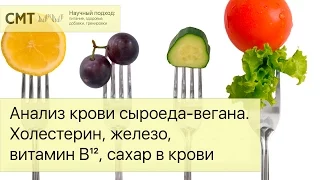 Анализ крови сыроеда/вегана. Холестерин, железо, витамин B12, сахар в крови