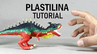 Como hacer un DINOSAURIO GIGANOTOSAURUS de Plastilina paso a paso - Mi mundo de Plastilina