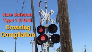 Rare Safetran Type 1 E-Bell Railroad Crossings Compilation