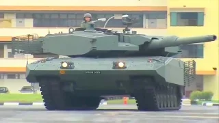 Singapore Army - Leopard 2SG Main Battle Tank Maneuverability Demonstration [480p]