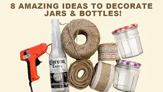 8 amazing vintage DIY ideas for recycling jars & bottles | Decorating glass jars and bottles