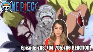 "HE IS FREE!" One Piece Episode 703, 704, 705, 706 REACTION!