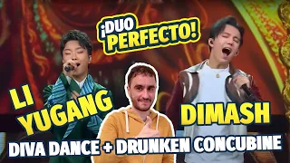 🎶 DIMASH + LI YUGANG - Diva Dance + Drunken Concubine 🎶  REACCIÓN