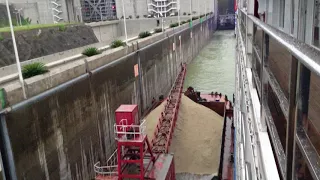 Yangtze River Cruise: Moving through Three Gorges Dam lock system