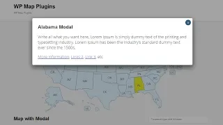 How to open a modal window with WordPress map plugin