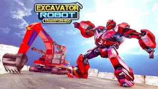 Excavator Robot Transformation War: Robot Game - Android Gameplay FHD