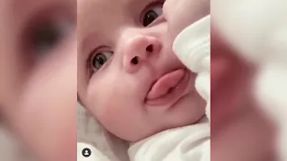 Baby doing Funny tongue movements | Baby Crying | Funny Compilation | Viral TRND Babies