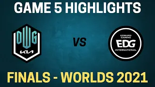 DK vs EDG Highlights - Game 5 - Finals - Worlds 2021