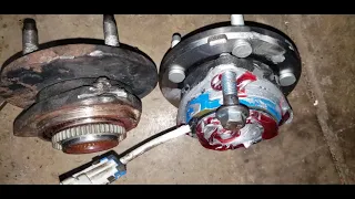 How to cut out a wheel bearing hub assembly mounting bolt