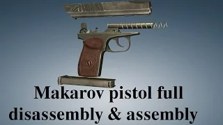 Makarov pistol: full disassembly & assembly