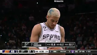 Jeremy Sochan 30 pts 8 reb 5 ast vs Phoenix Suns | 2023-01-28