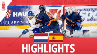 Highlights: Netherlands vs Spains | 2024 #mensworlds Division 1B