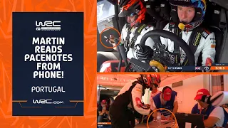 Scott Martin Reads Pace Notes From PHONE 🤯 | WRC Vodafone Rally de Portugal 2024