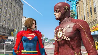 Supergirl vs Flash - GTA 5  Supergirl mod - CocoBibu