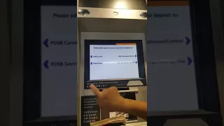 Cash deposit to  posb machine