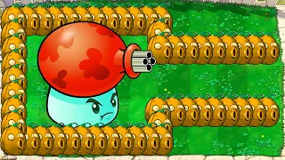 Fume-Shroom X Gatling Pea Vs 999 Gargantuar Dr.Zomboss - Plants vs Zombies Battlez