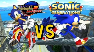 Sonic Adventure 2 vs Sonic Generations City Escape Zone Comparison 🦔