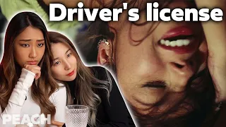 [CC] Koreans React to Olivia Rodrigo - Drivers License MV (+ Lyrics) [ENG CC] | Peach Korea