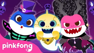 ¡Bienvenidos a la Casa Embrujada de los Tiburones! 👻 | Feliz Halloween con Tiburón Bebé | Pinkfong