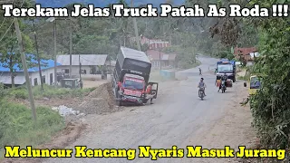 Terekam Jelas || Truck Meluncur Kencang Nyaris Masuk Jurang Di Batu Jomba